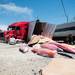 Kayaks spilled out in to the road when an Amtrak train struck a semitrailer on the tracks near Huron River Drive and North Maple Road in Ann Arbor Township Saturday, May 25.
Courtney Sacco I AnnArbor.com 